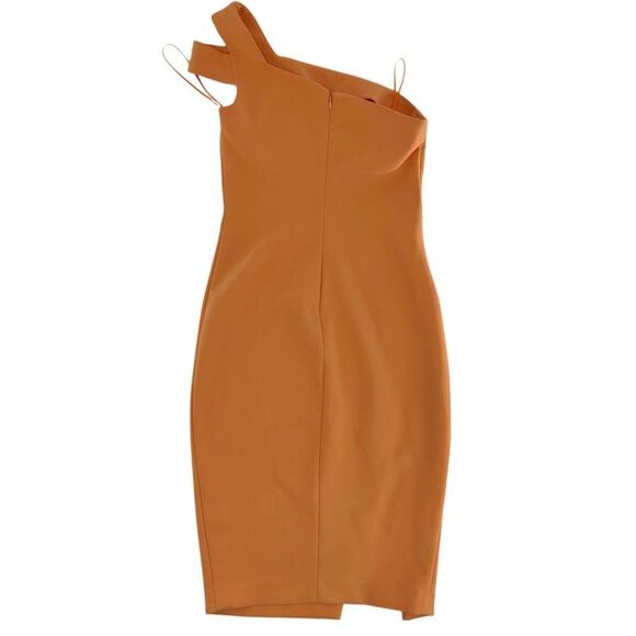 Likely One Shoulder Midi Packard Dress Orange Size 2 - Picture 3 of 14